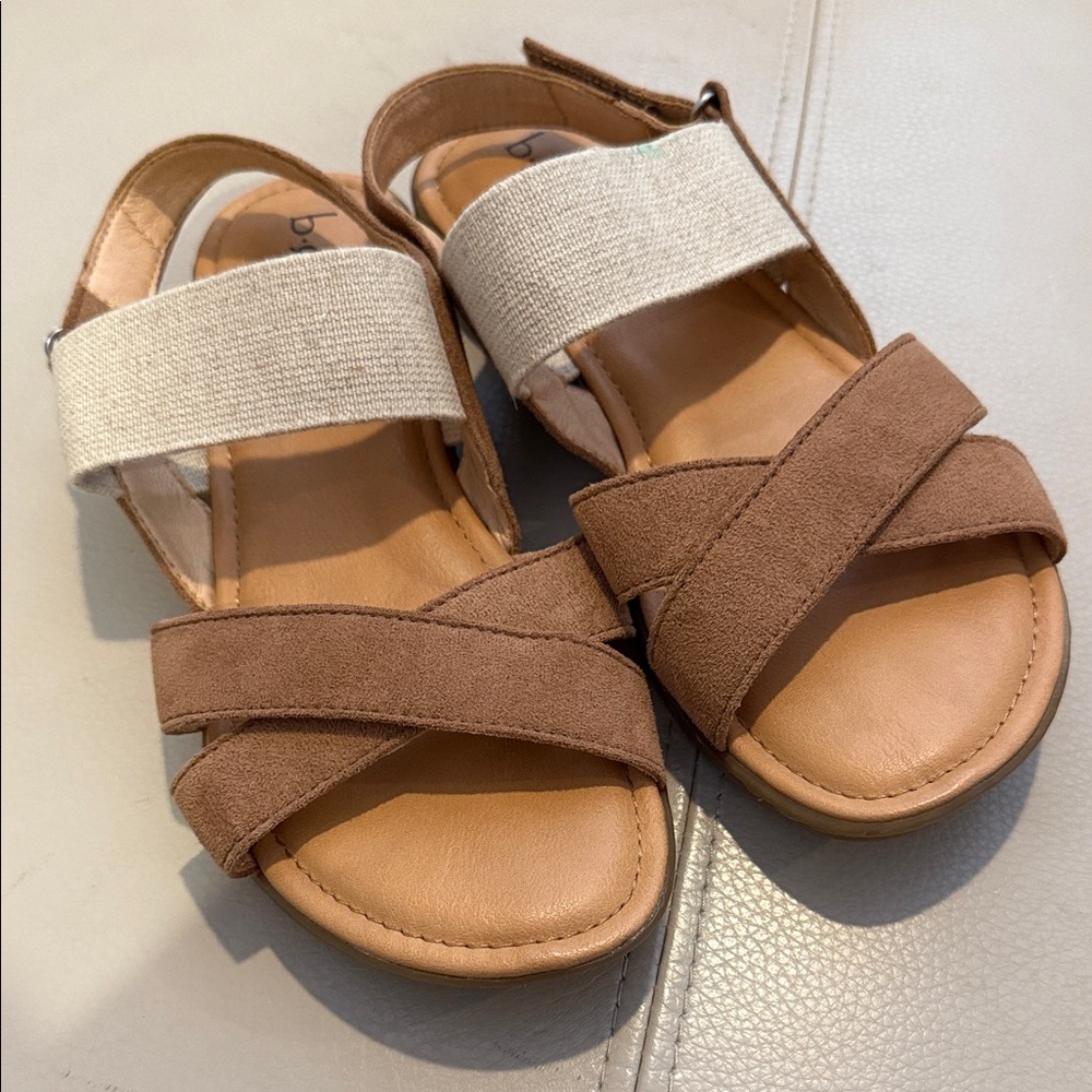 b.o.c. Tan and Cream Women's Sandals
